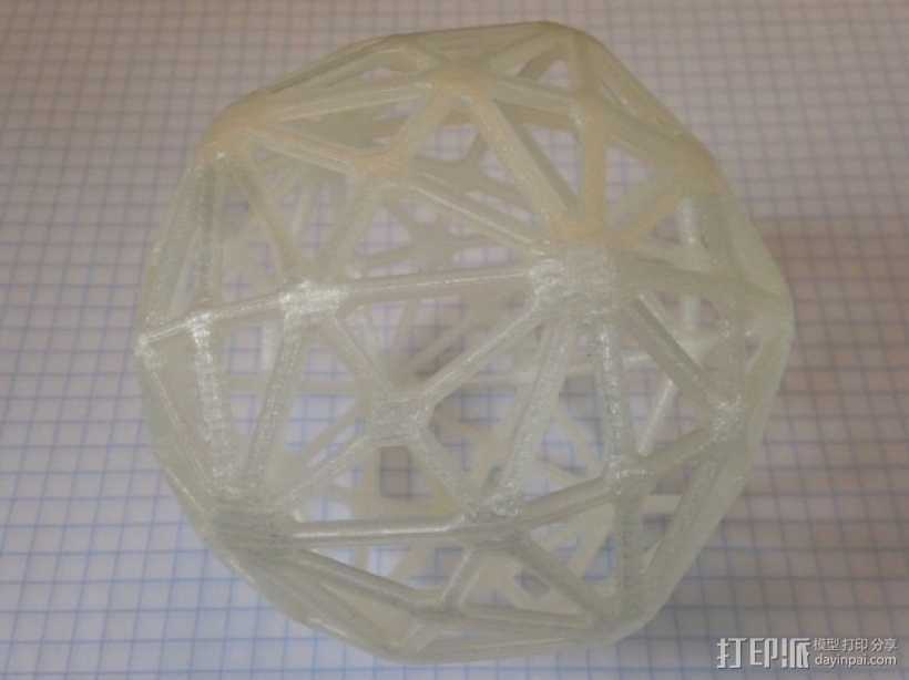 六角化二十面体 3D打印模型渲染图