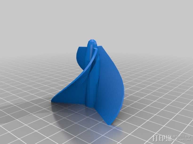 水轮机叶片 3D打印模型渲染图