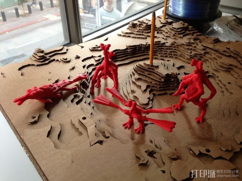 火星上的六足动物模型 3D打印模型渲染图