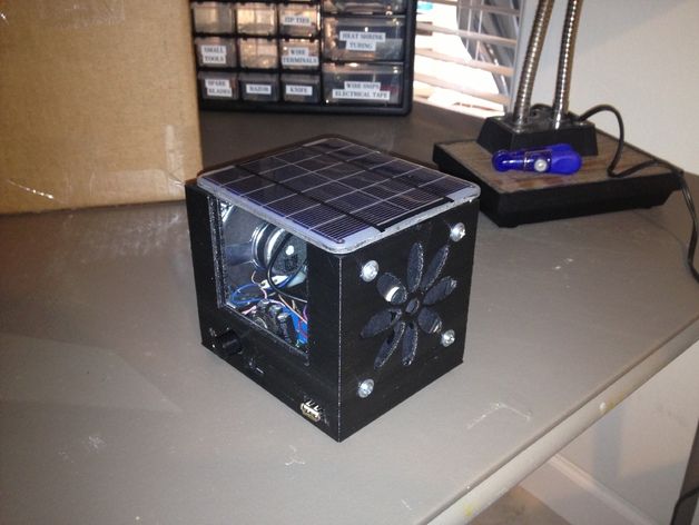 迷你太阳能小盒子 3D打印模型渲染图