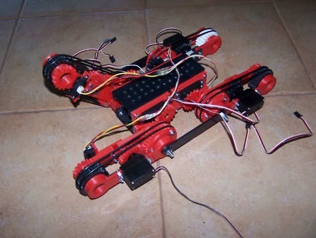 D-Track移动机器人 3D打印模型渲染图