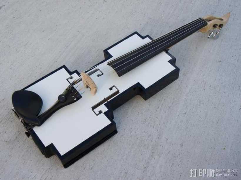 迷你小提琴 3D打印模型渲染图