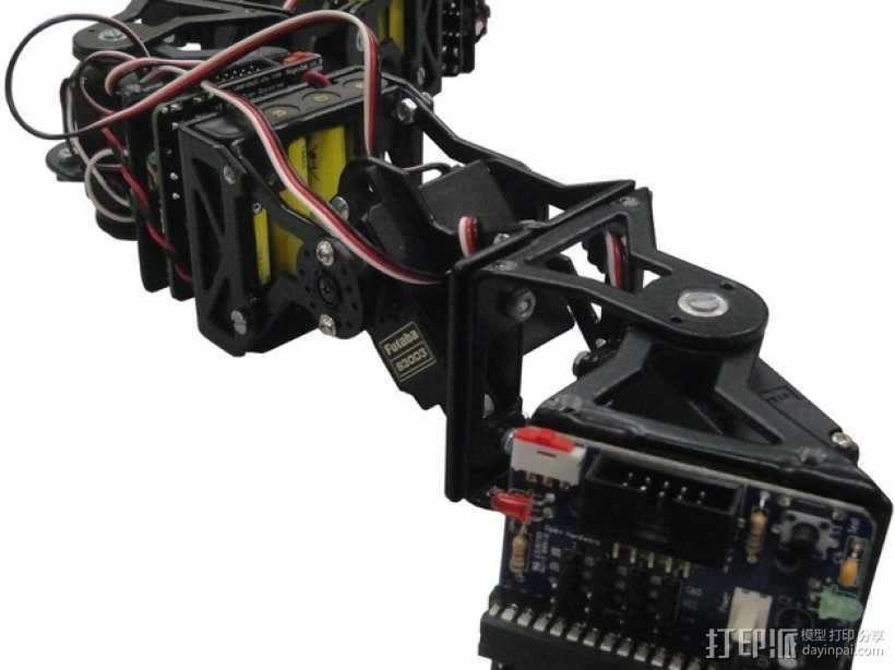 ArduSnake：Arduino模块化蛇形机器人 3D打印模型渲染图