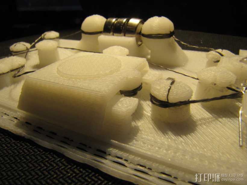 3D 打印无焊电路板 3D打印模型渲染图
