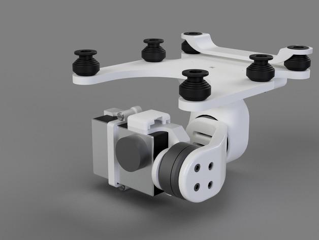 DJI Phantom 2的MotorPixie 2轴杆