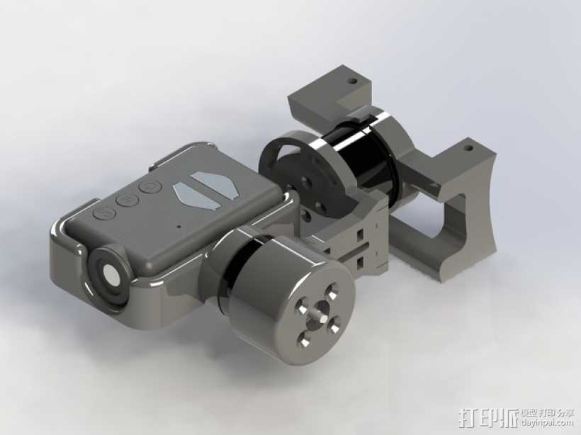 Mobius Action Cam & Boscam HD 19的 Qav 400 刷架 3D打印模型渲染图