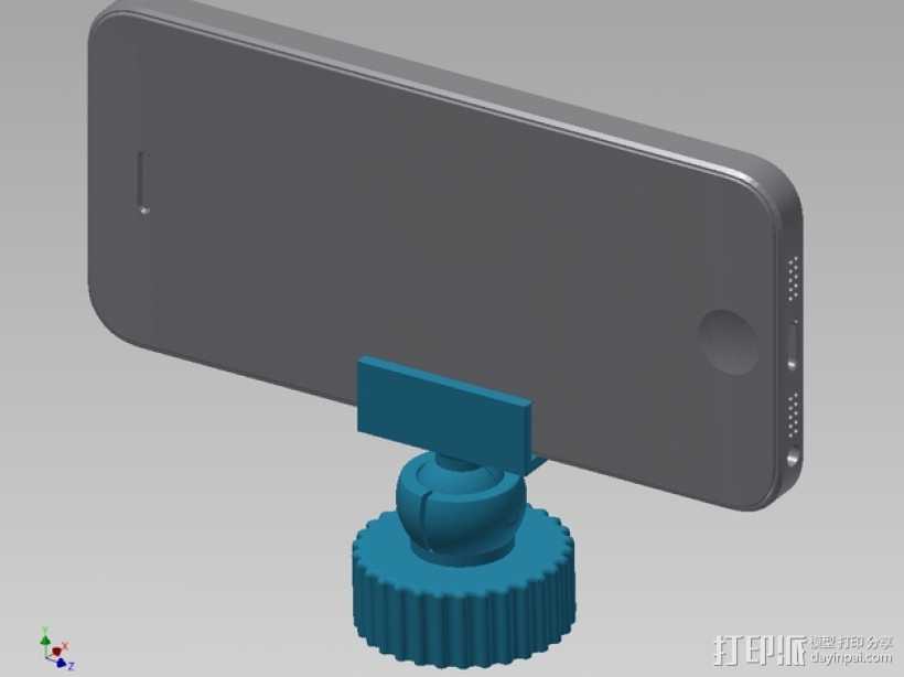旋转iPhone固定槽 3D打印模型渲染图