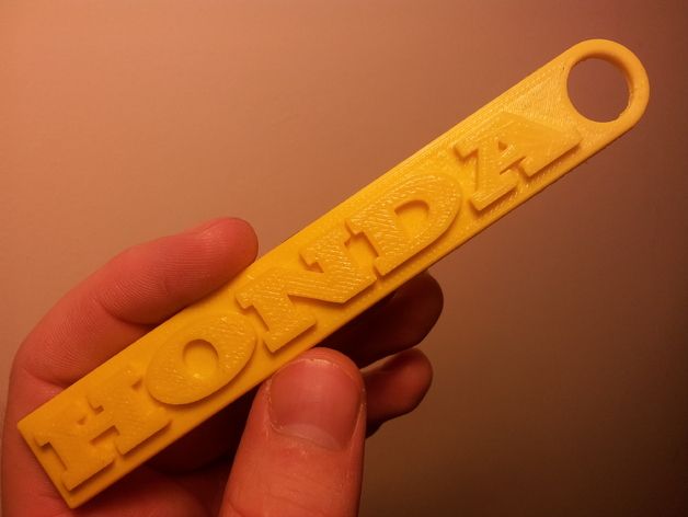 本田钥匙链 3D打印模型渲染图
