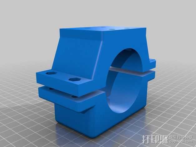 Shapeoko 2主轴固定夹 3D打印模型渲染图