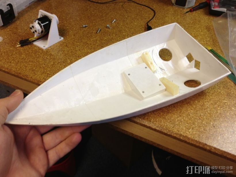 遥控船  3D打印模型渲染图