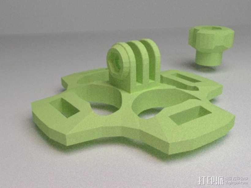 gopro相机 通用支架  3D打印模型渲染图