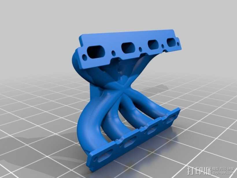 V8 进气歧管 3D打印模型渲染图