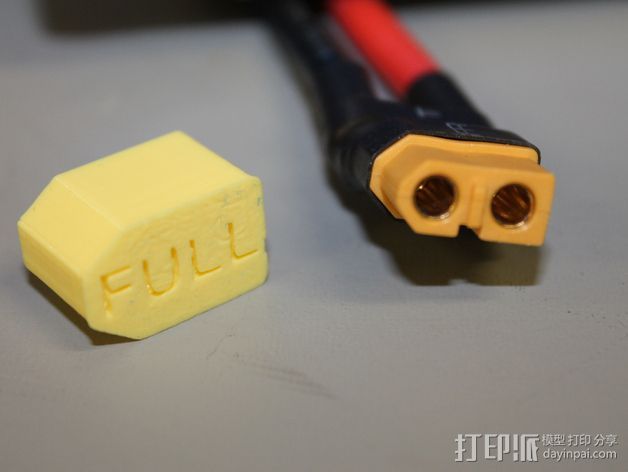 XT60 锂电池插口保护壳 3D打印模型渲染图