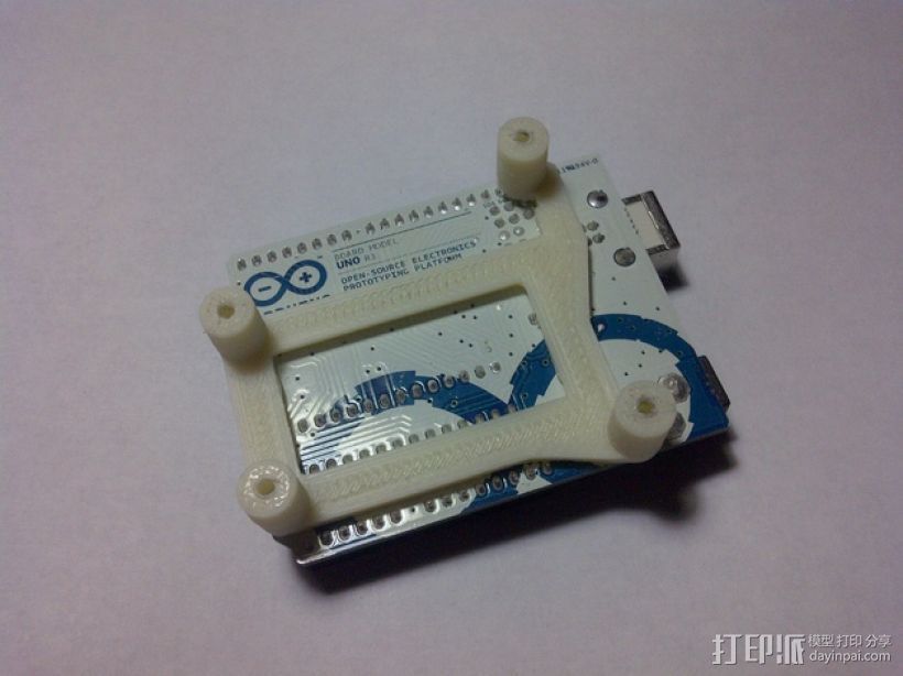 Arduino Uno电路板支架 3D打印模型渲染图