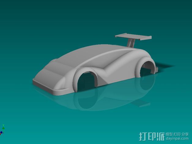 插槽车车身 3D打印模型渲染图