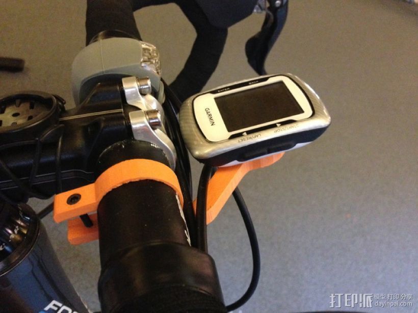 越野自行车把手GPS支架 3D打印模型渲染图