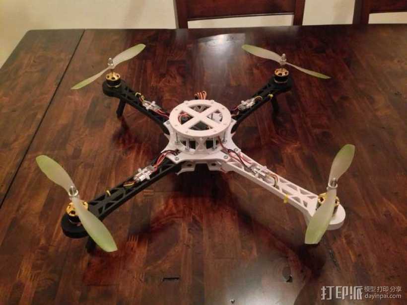 3D打印四轴飞行器 3D打印模型渲染图