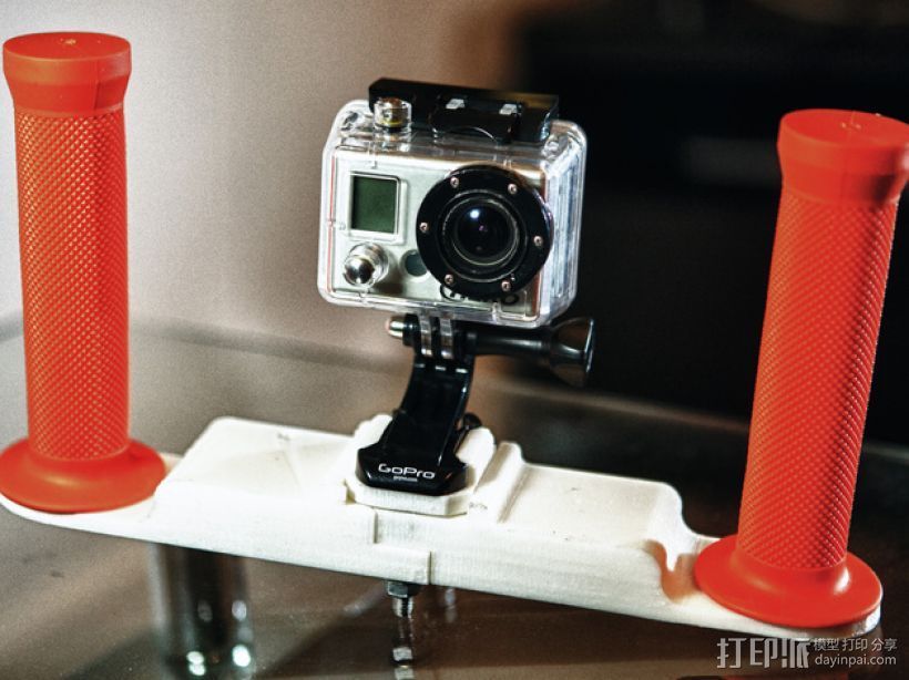 潜水GoPro相机手柄 3D打印模型渲染图