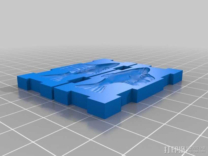鲦鱼 鱼饵 模具 3D打印模型渲染图