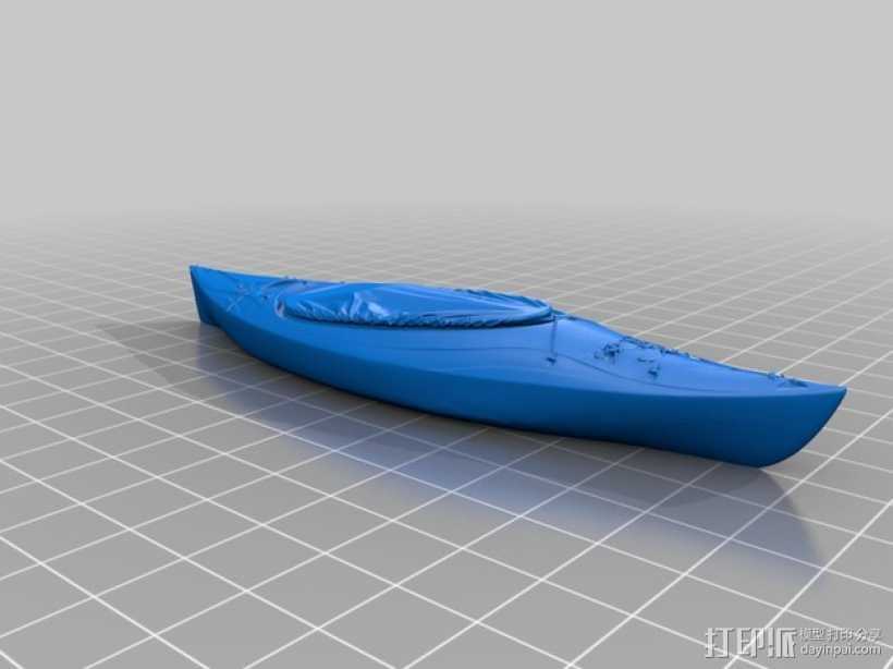 皮艇 3D打印模型渲染图