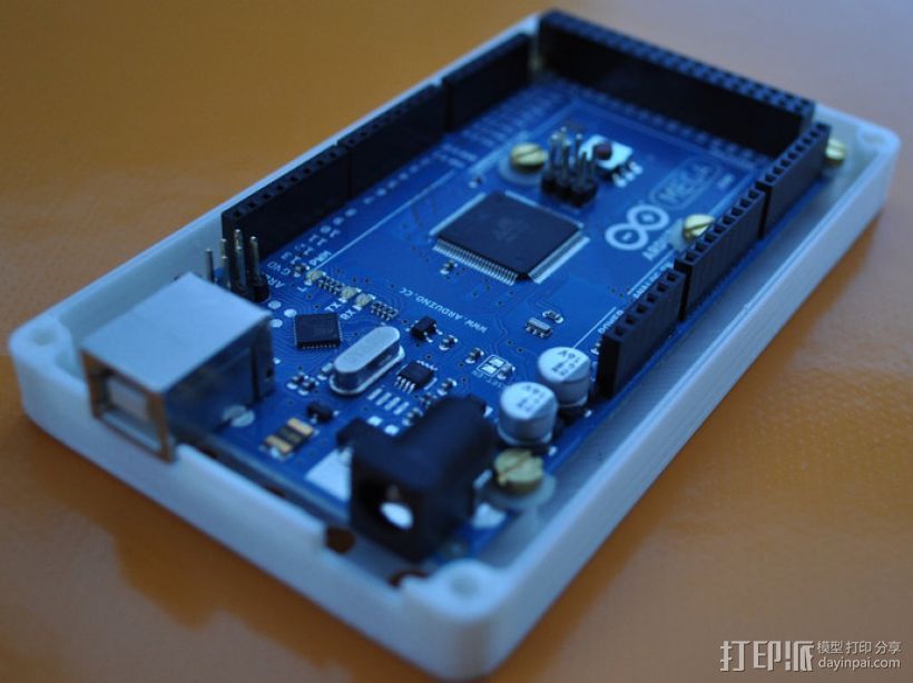 Arduino Mega电路板外壳 3D打印模型渲染图