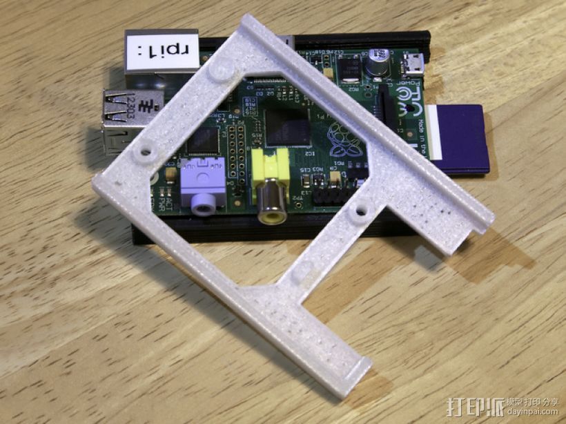 树莓派电路板 托盘 3D打印模型渲染图