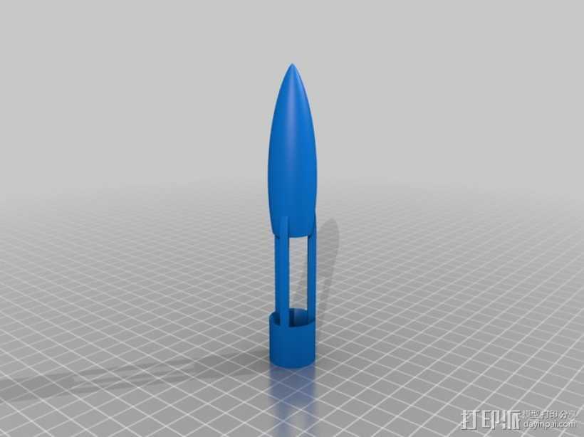 火箭v1 3D打印模型渲染图