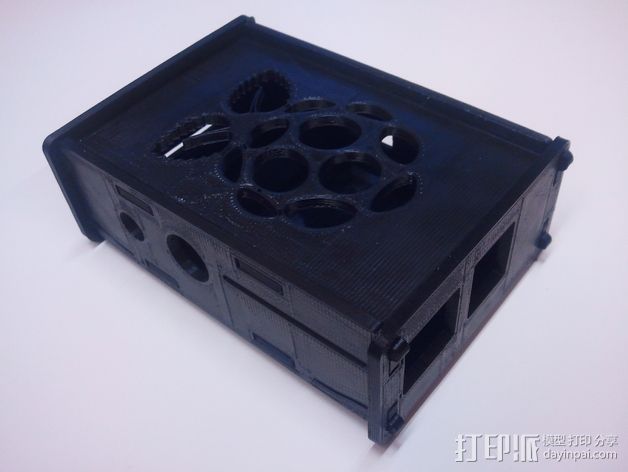 树莓派电路板外壳 3D打印模型渲染图