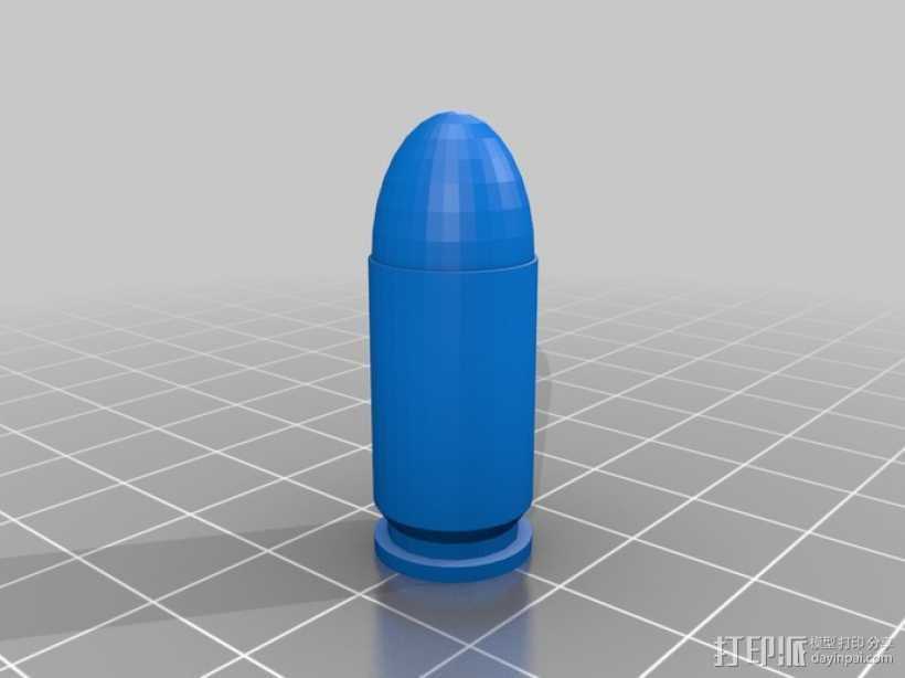 子弹 3D打印模型渲染图