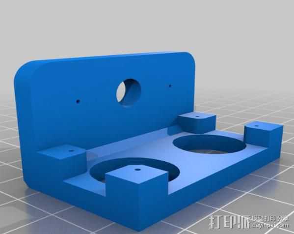 超声传感器 伺服支架 3D打印模型渲染图