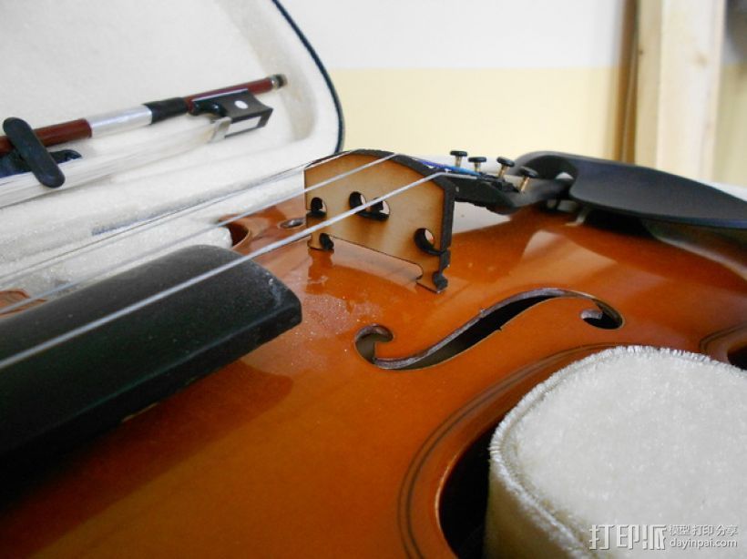 小提琴 琴桥 3D打印模型渲染图