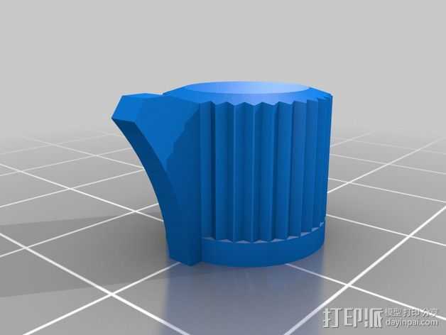 Turnigy 9x发射机旋钮 3D打印模型渲染图