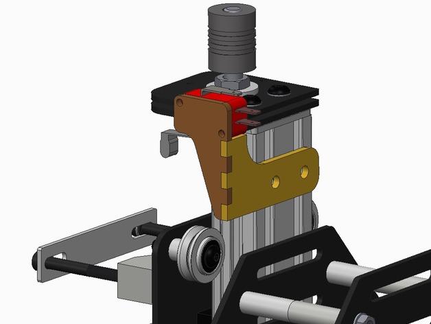 Shapeoko 2限位开关支架 3D打印模型渲染图