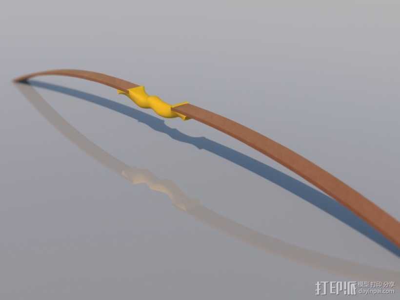 弓箭 弓柄 3D打印模型渲染图