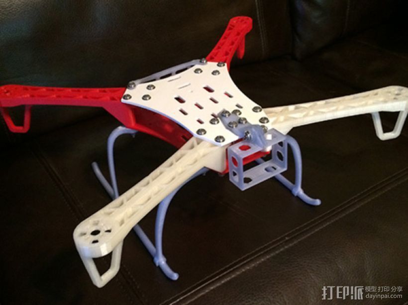 Spyda 500 FPV四轴飞行器 起落橇 3D打印模型渲染图