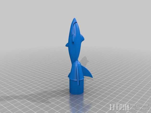 鲨鱼 火箭 3D打印模型渲染图