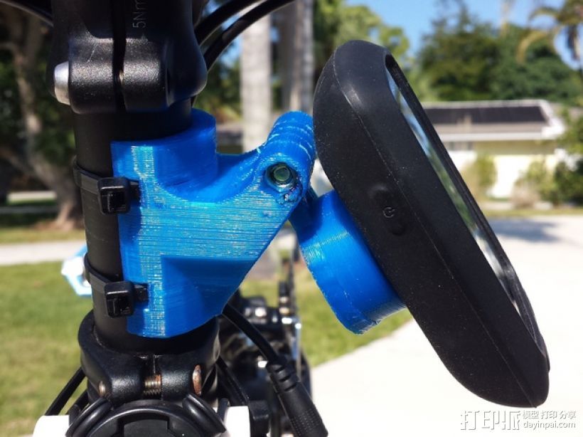  Garmin Edge GPS手持机 自行车固定夹 3D打印模型渲染图