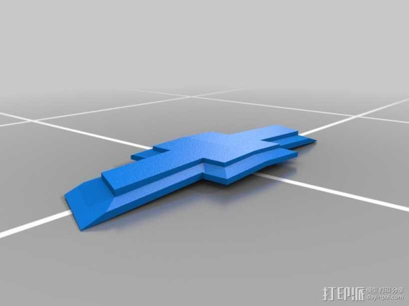 雪佛兰汽车 标志 3D打印模型渲染图