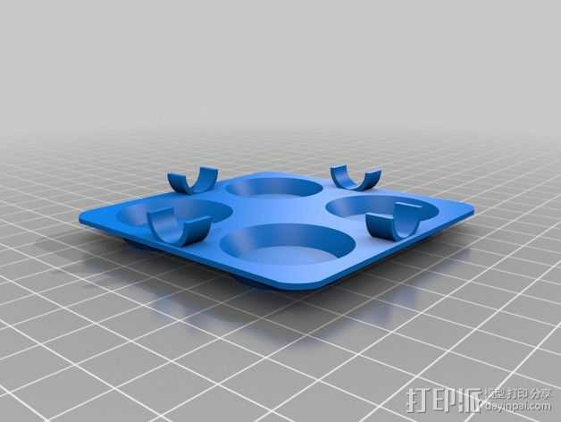 涂料混合盘 3D打印模型渲染图