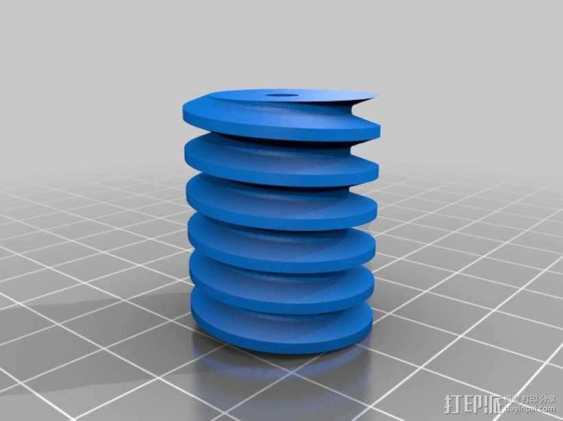 蜗轮蜗杆 3D打印模型渲染图
