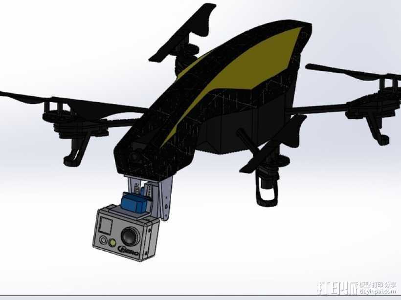 无人机 相机常平架 3D打印模型渲染图