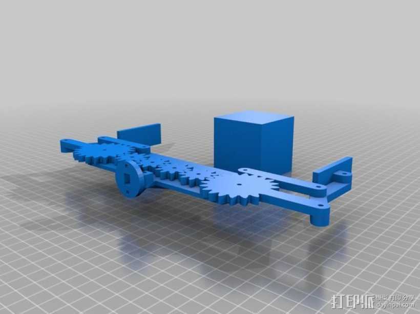 参数定制化机械爪 3D打印模型渲染图