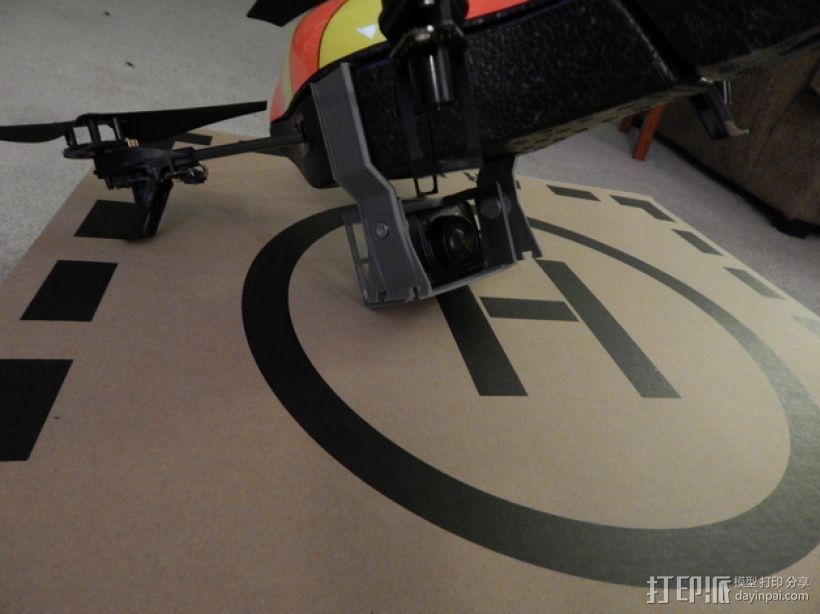 无人机 相机支架 3D打印模型渲染图
