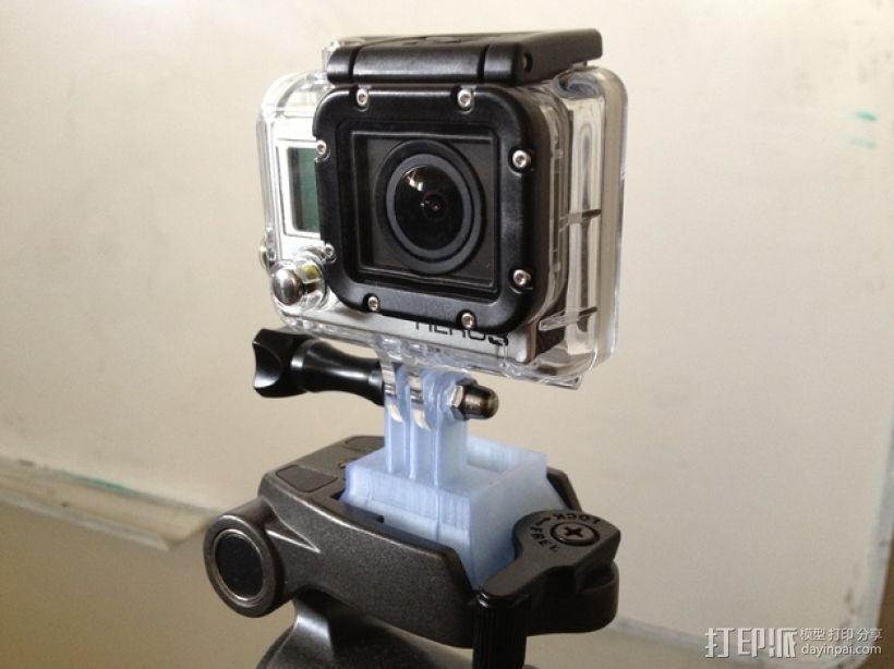 GoPro相机三脚架连接器 3D打印模型渲染图