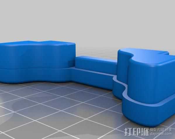 顶置自行车架管端盖板 3D打印模型渲染图