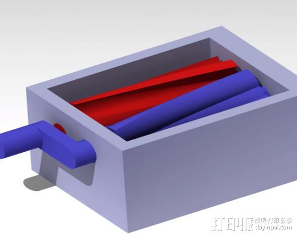 双螺杆增压器工具 3D打印模型渲染图
