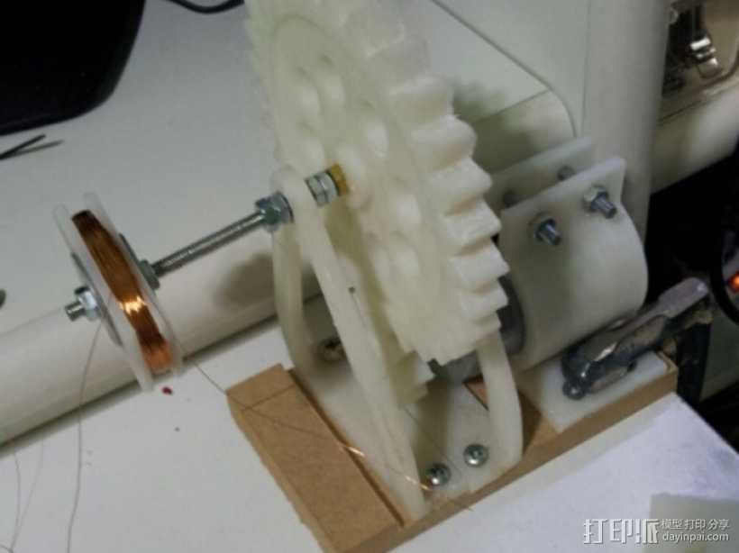 小型卷机 3D打印模型渲染图