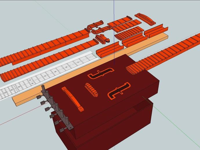 热熔塑料3D打印吉他