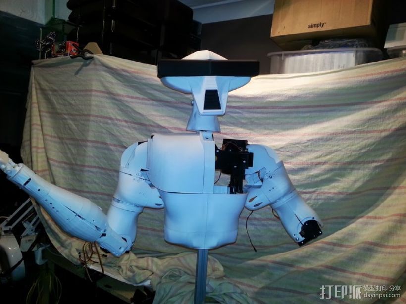 人形机器人 3D打印模型渲染图