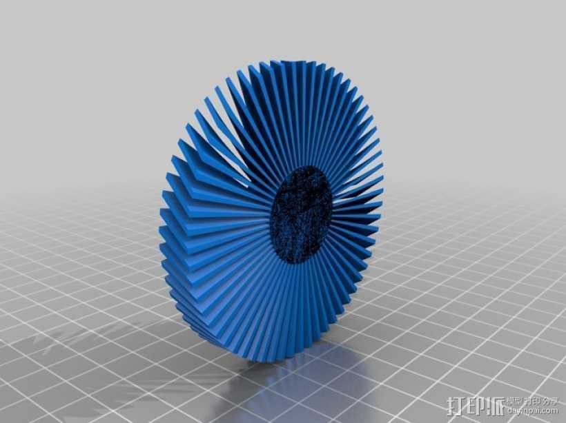 扇涡轮 3D打印模型渲染图